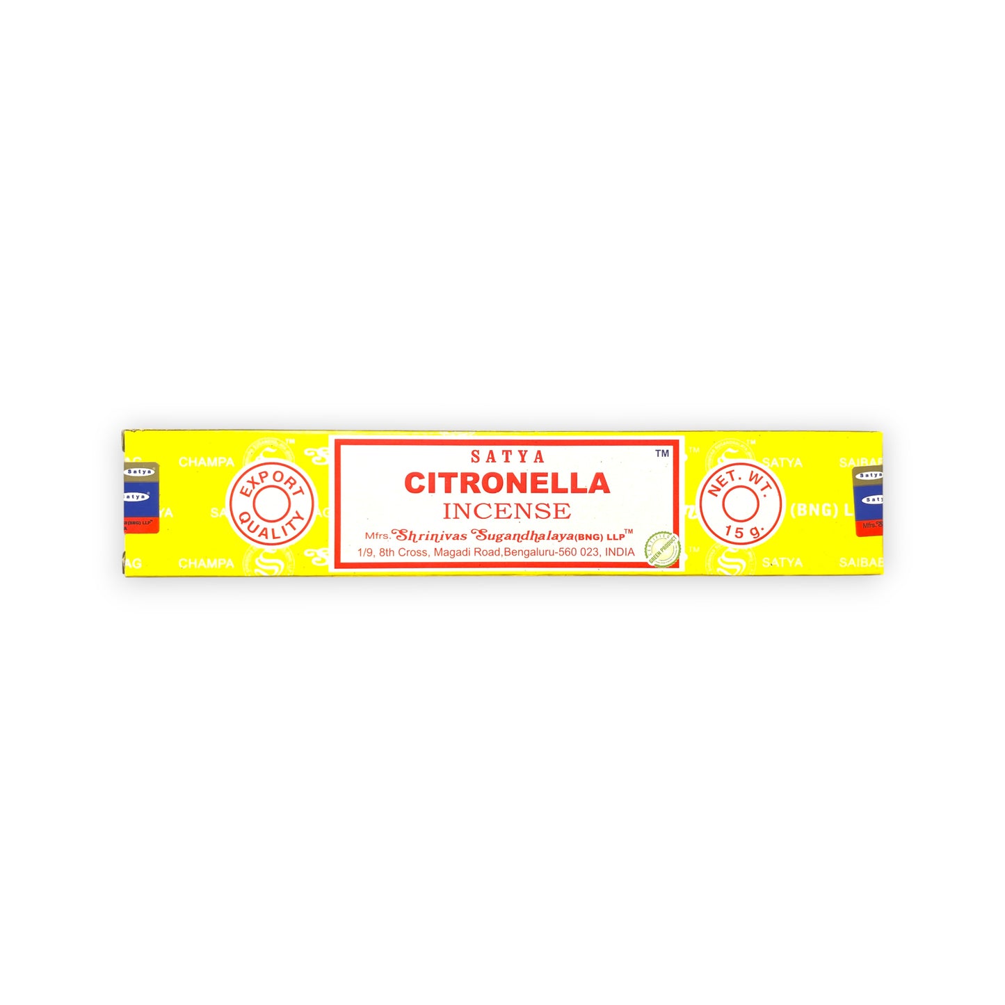 Citronella - Satya Räucherstäbchen 15g front