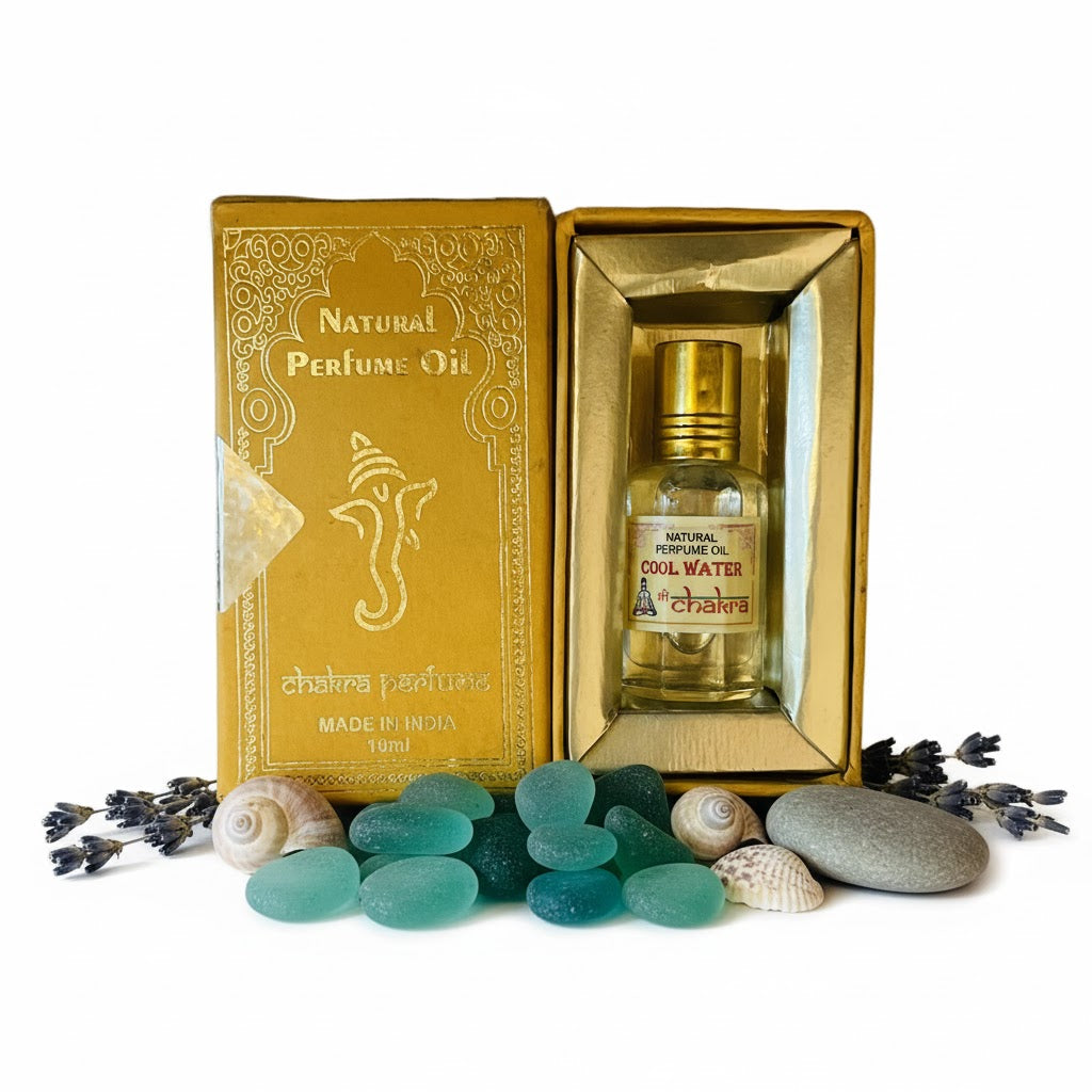 Cool Water - Chakra Ölparfüm Verpackung