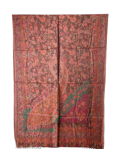 Detail Muster: Jacquard Paisley Muster Rostrot Kupfer