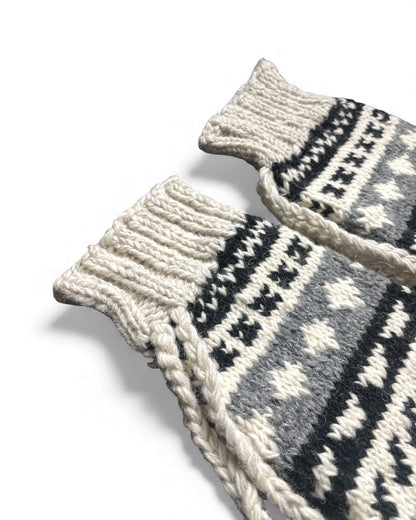 „Dolpo“ – Handgestrickte Nepal-Beinstulpen wolle