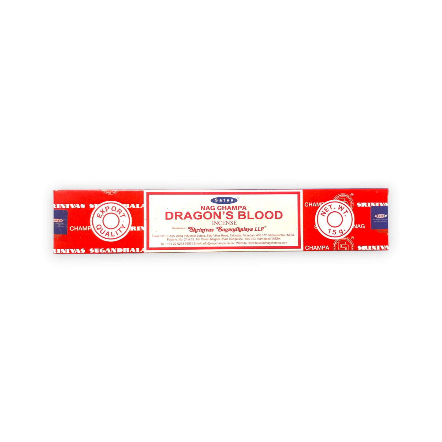 Dragon’s Blood (Drachenblut) - Satya Räucherstäbchen 15g Front