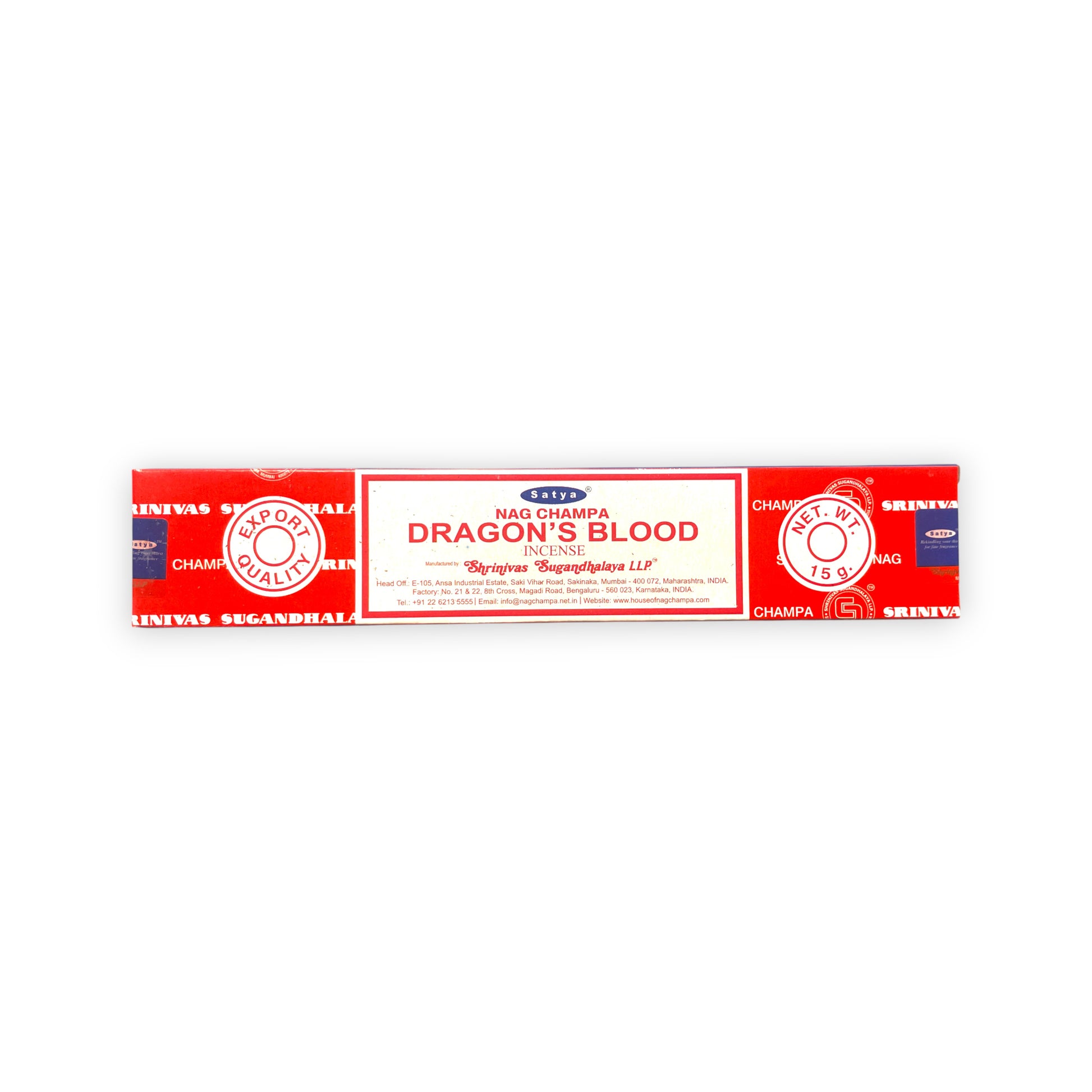 Dragon’s Blood (Drachenblut) - Satya Räucherstäbchen 15g Front