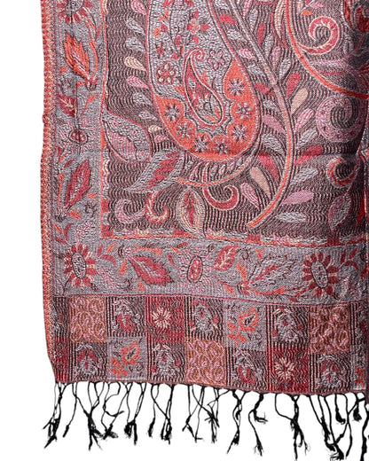 Fransen Detail: Schwarze Fransen Seide Viskose Schal