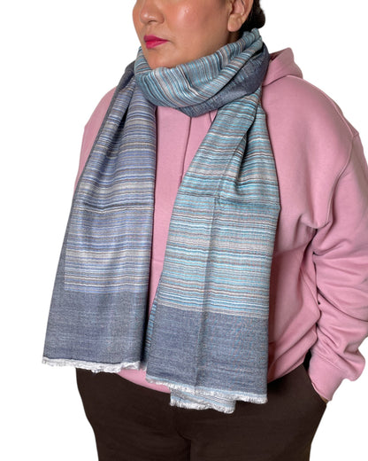 Fransen: Weiße Fransen Viskoseschal Unisex