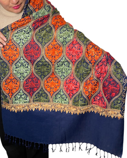 Gedrehte Fransen Baumwolle-Viskose Schal handgefertigt