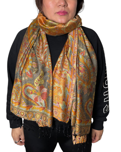 Getragen: Unisex Paisley Schal Damen Herren Indien