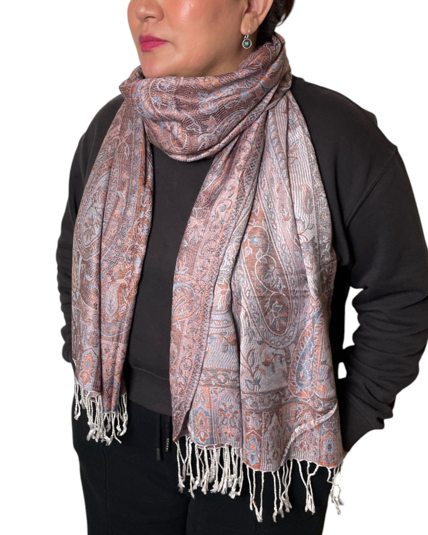 Getragen: Unisex Paisley Schal Damen Herren Stola