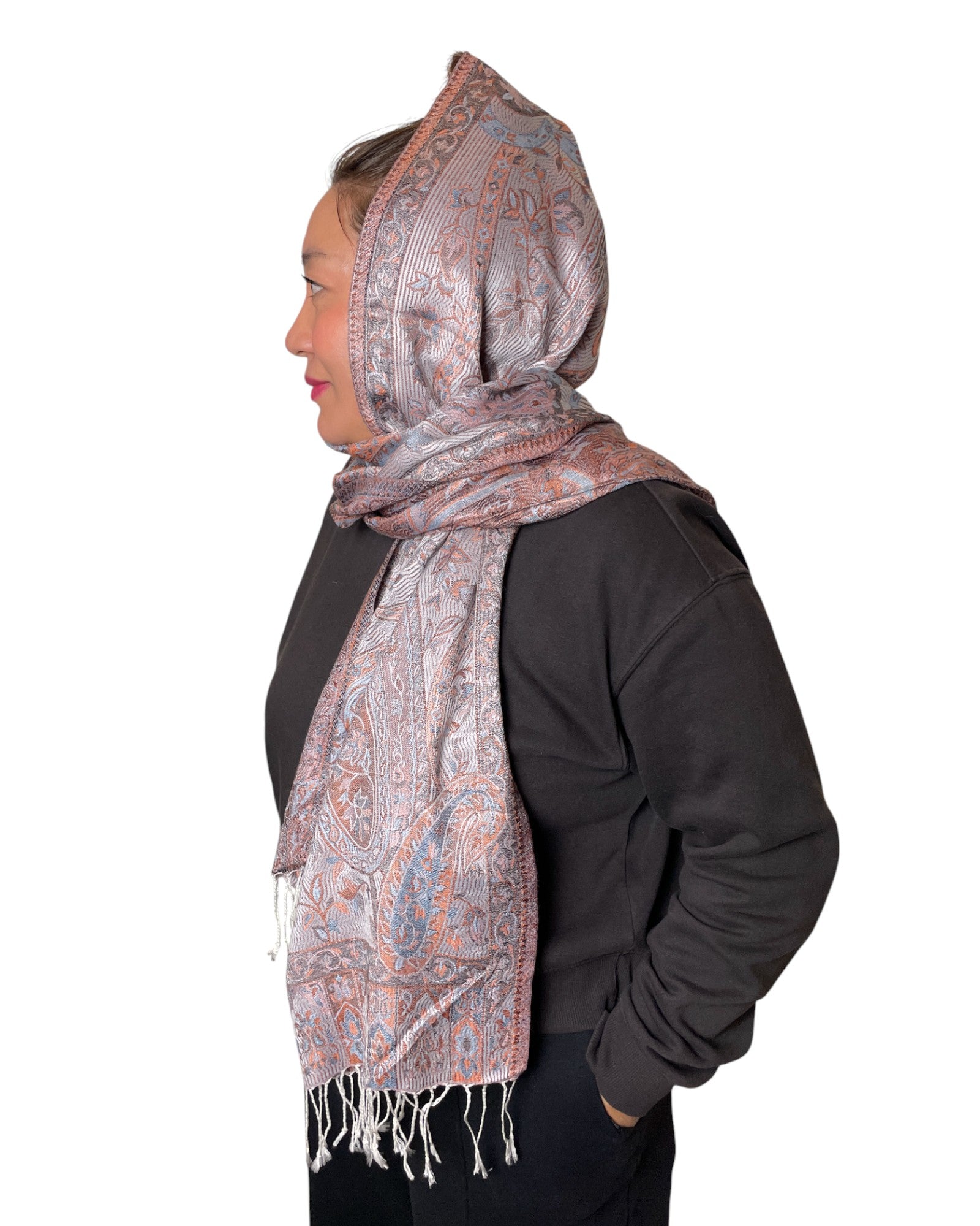 Getragen: Unisex Paisley Schal Damen Herren Stola Koptuch