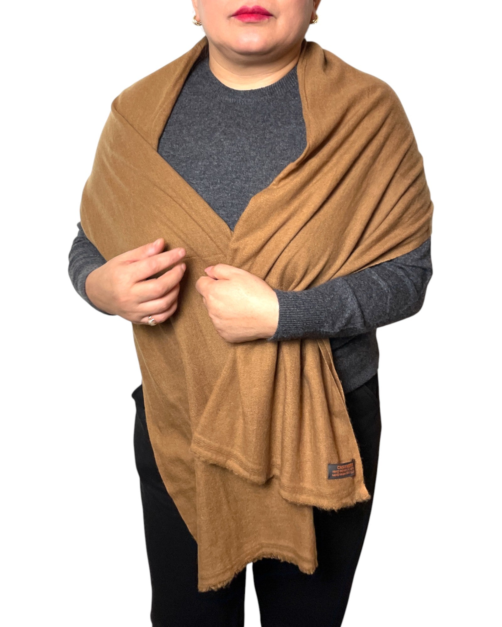 „Golden Dune“ – Handgewebter Kaschmir-Schal aus Nepal Umhang