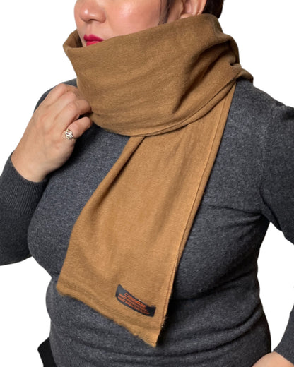 „Golden Dune“ – Handgewebter Kaschmir-Schal aus Nepal warm