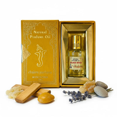 Golden Wood - Chakra Ölparfüm Verpackung