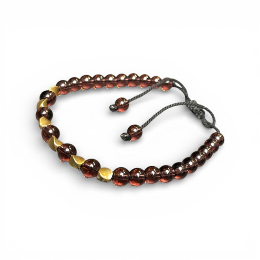 Granat Messing Armband handgemacht von Kunsang Himalaya Vibes Bern Tibet Laden Schweiz