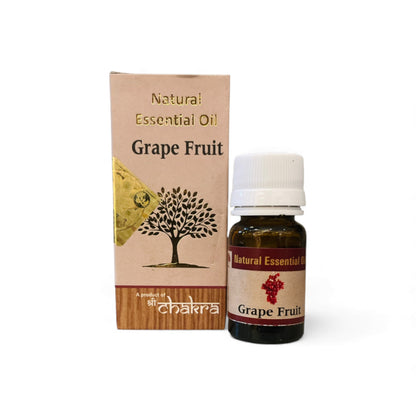 Grapefruit – Chakra Natürliches ätherisches Öl 10 ml mit Flasche und Verpackung zusammen im Alltag, Himalaya Vibes Onlineshop