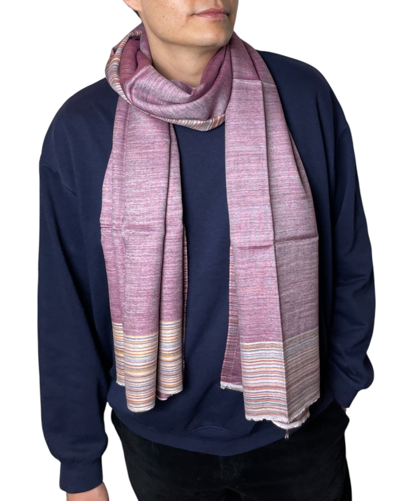 Hauptbild: Mauve Stripe Balance Unisex Wende Viskoseschal

