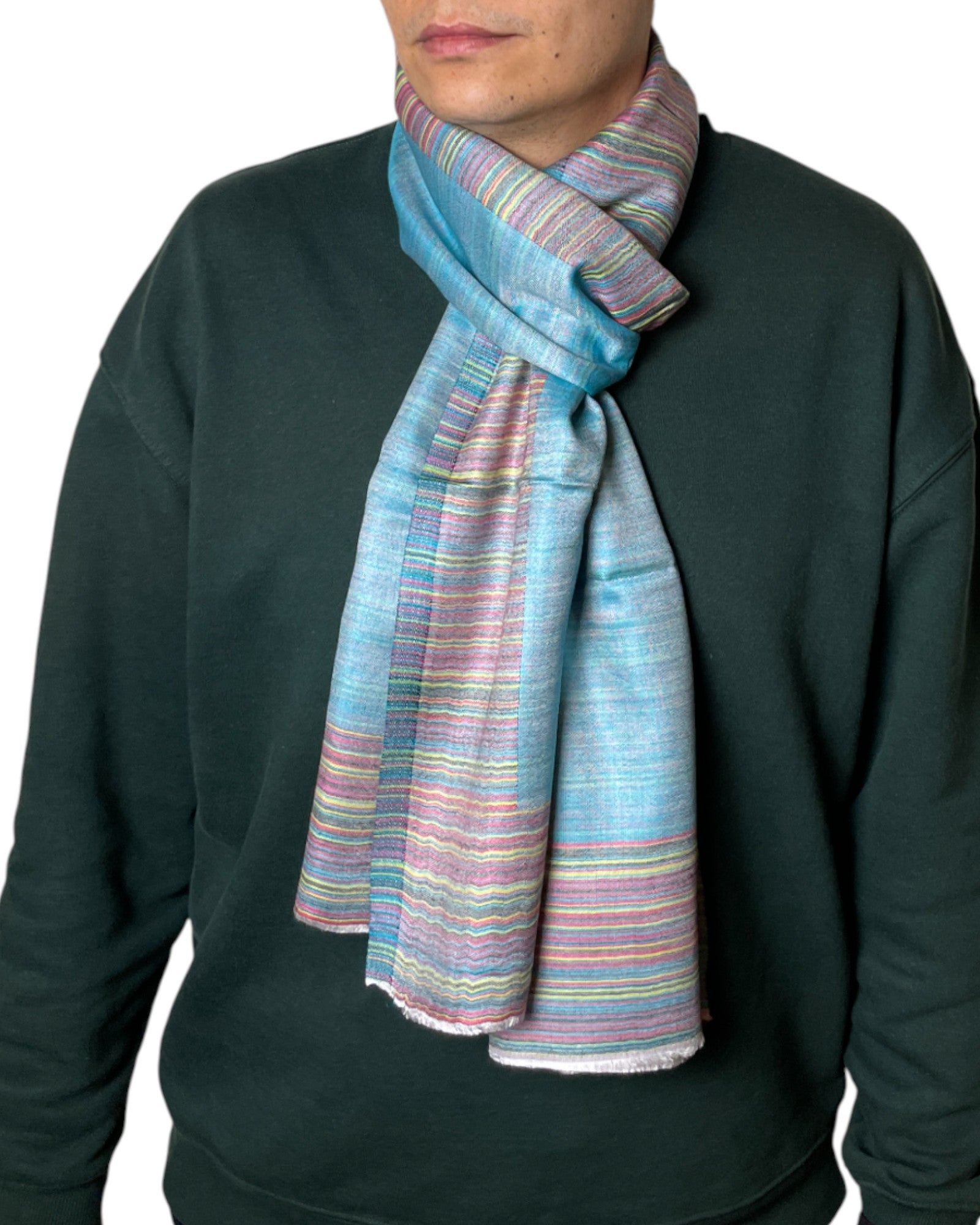 Hauptbild: Turquoise Summer Pulse Unisex Wende Viskoseschal