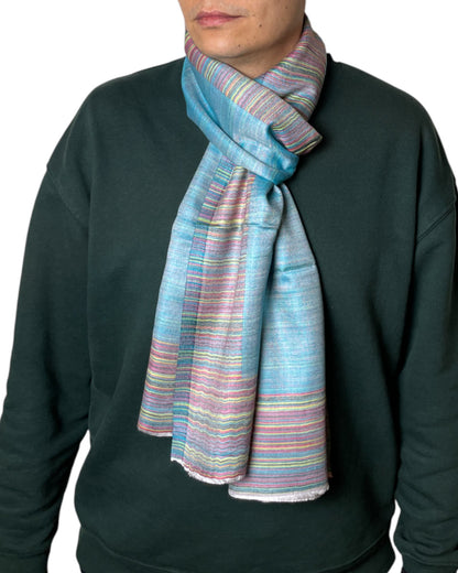 Hauptbild: Turquoise Summer Pulse Unisex Wende Viskoseschal