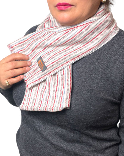 „Heritage Stripes“ – Handgewebter Kaschmir-Schal aus Nepal warm