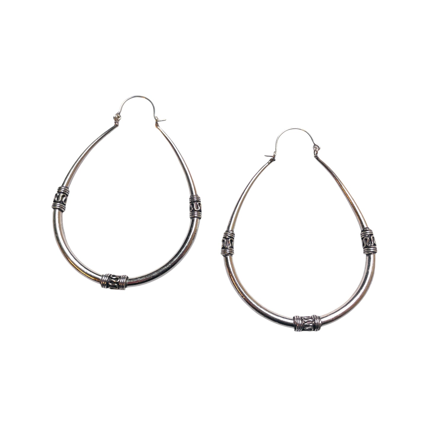 Kreolen Oval – Messing Gold oder Silber (60x80 mm)