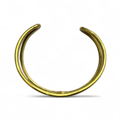 Armreif Spirale – Messing Gold / Silber (Ø 7 cm)