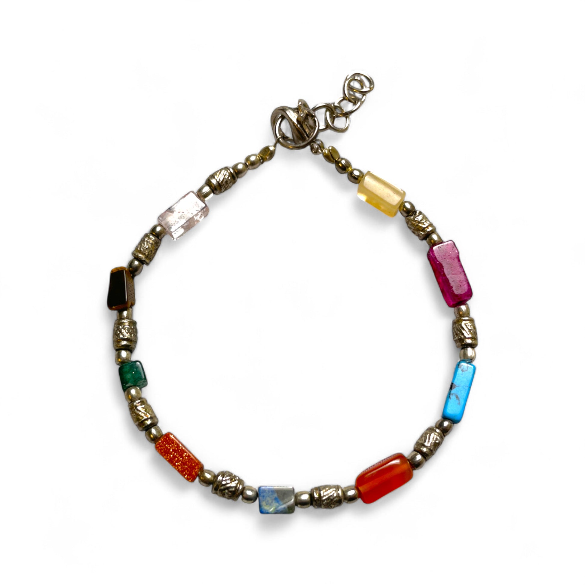 Edelstein-Armbänder – Messing Silber 1