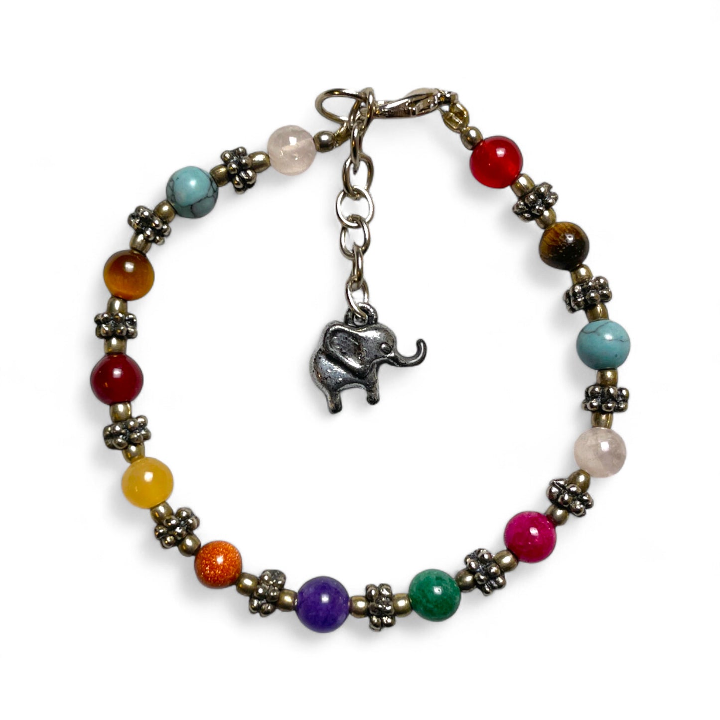 Edelstein-Armbänder – Messing Silber 2