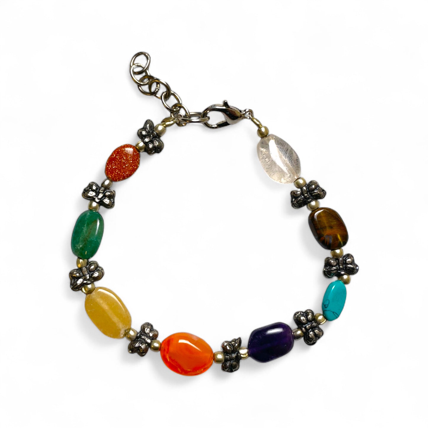 Edelstein-Armbänder – Messing Silber 3