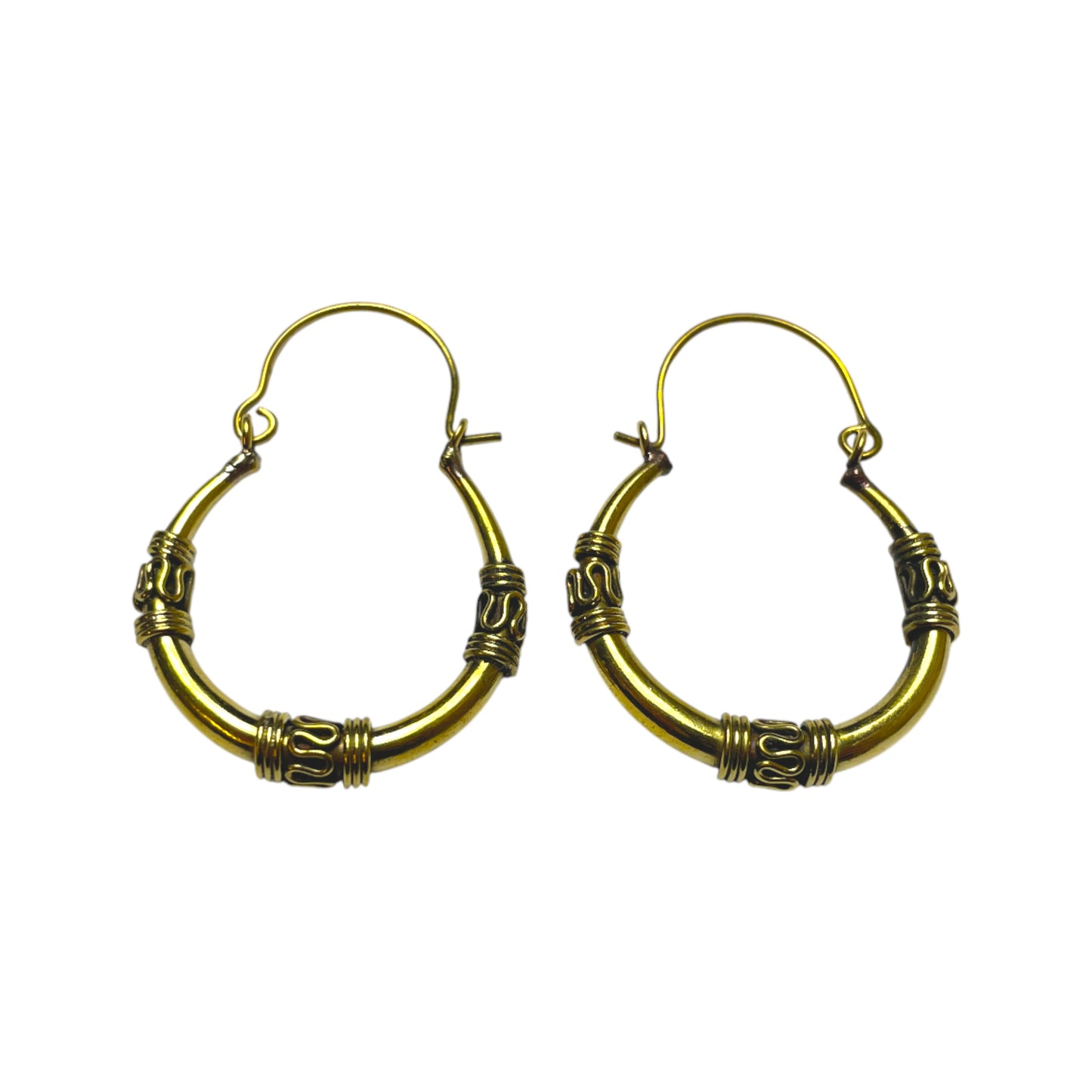 Kreolen mit Zylinder Gravur Ethno Chic & Zeitlos Elegant