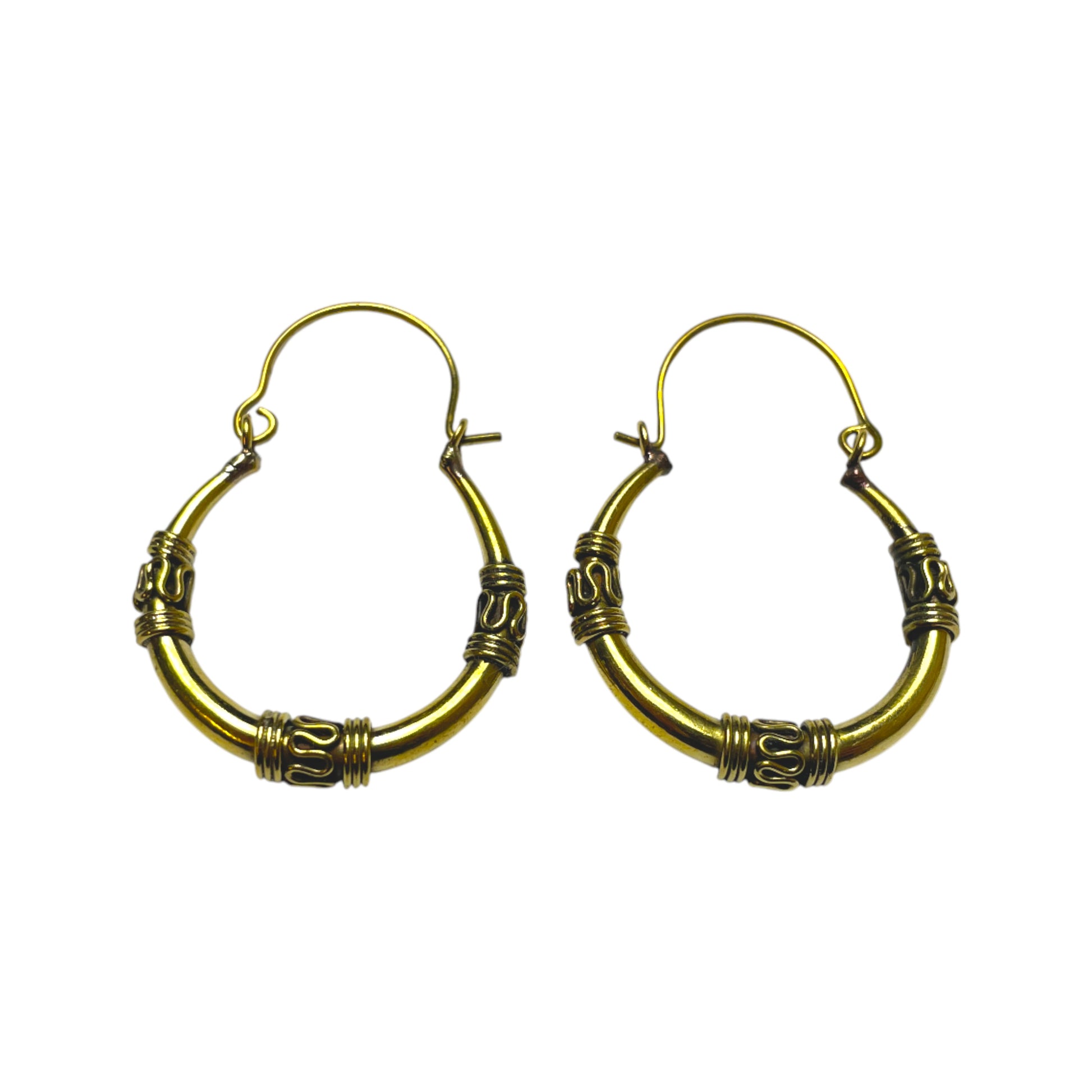 Kreolen mit Zylinder Gravur Ethno Chic & Zeitlos Elegant