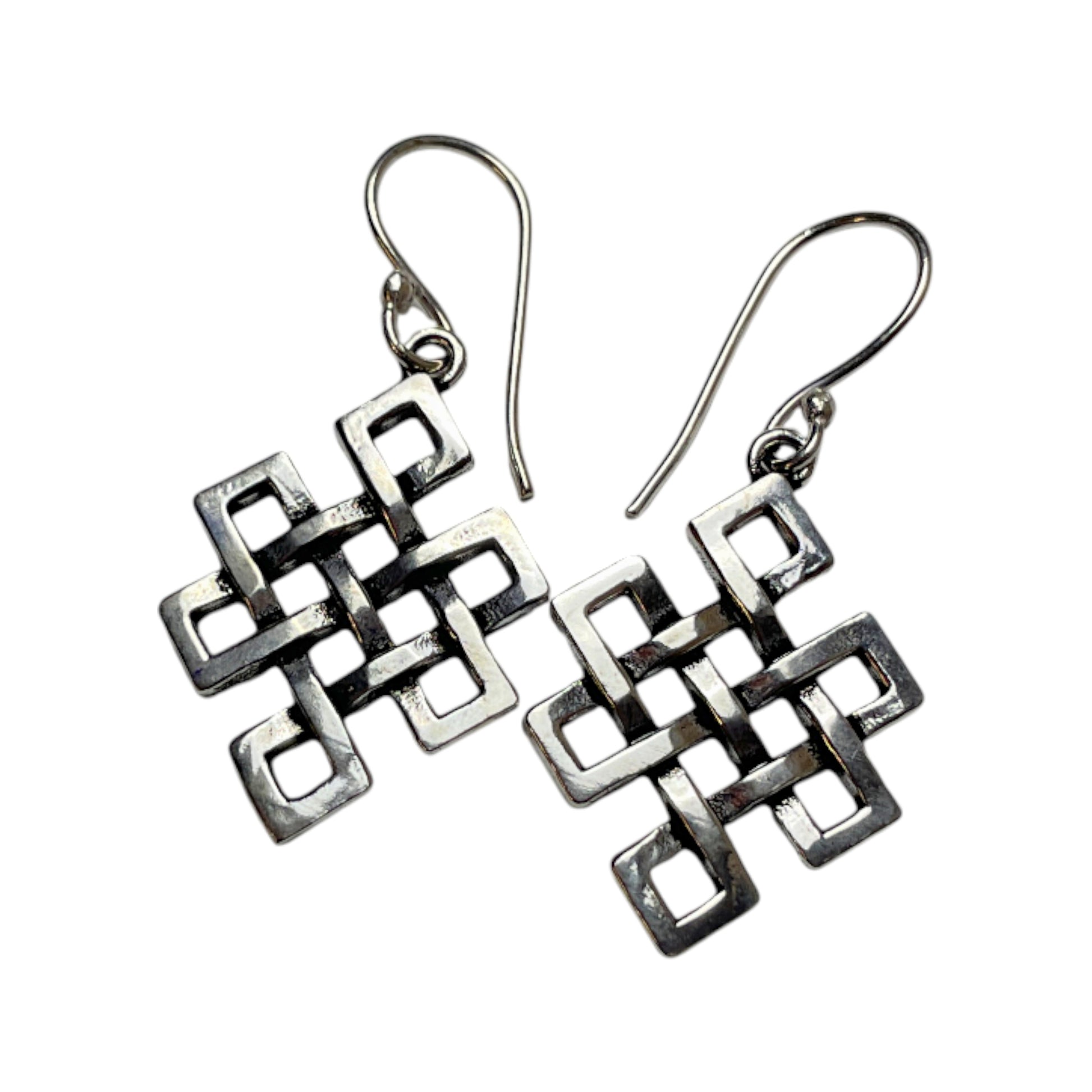 Hängeohrringe Endloser Knoten Spirituell, Elegant & Zeitlos