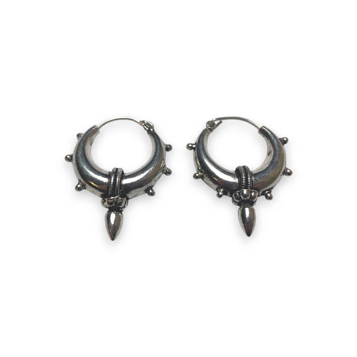 Chunky Hoop Tribal Crescent Bold, Ethno & Statement-Stark