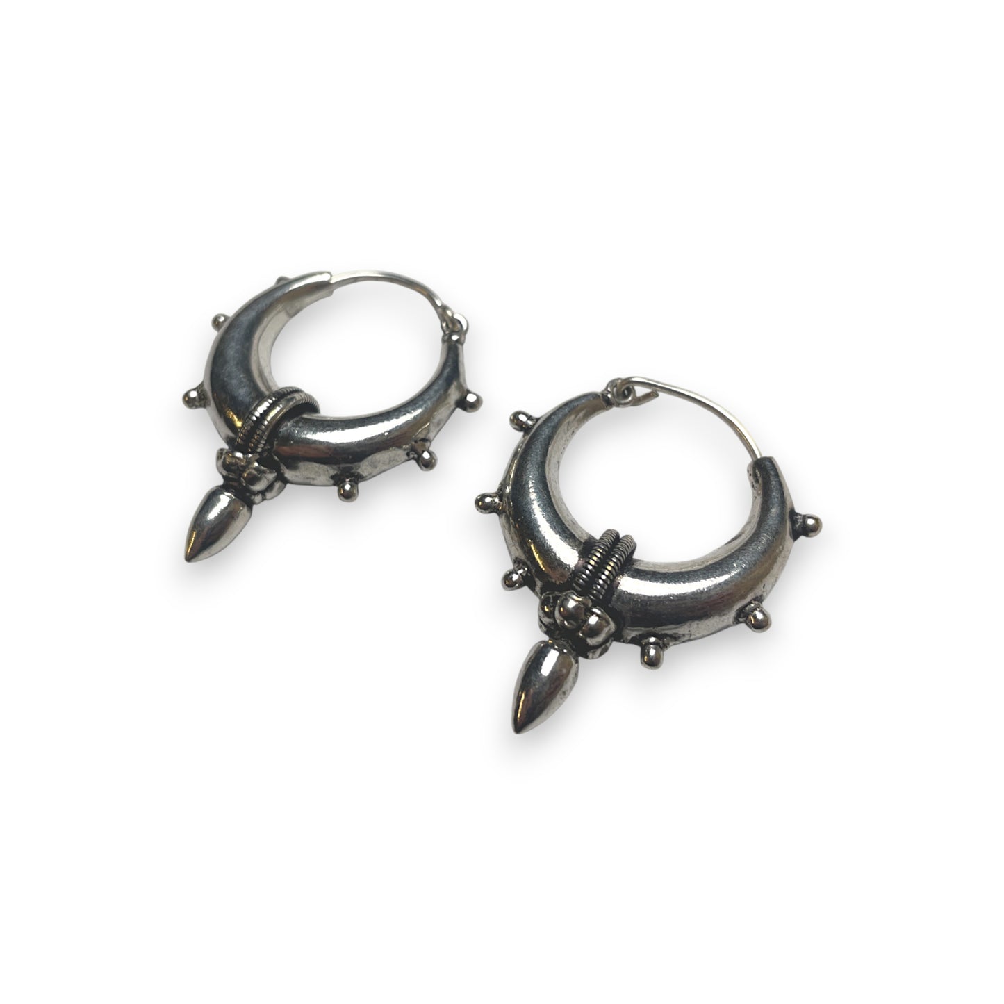 Chunky Hoop Tribal Crescent Bold, Ethno & Statement-Stark