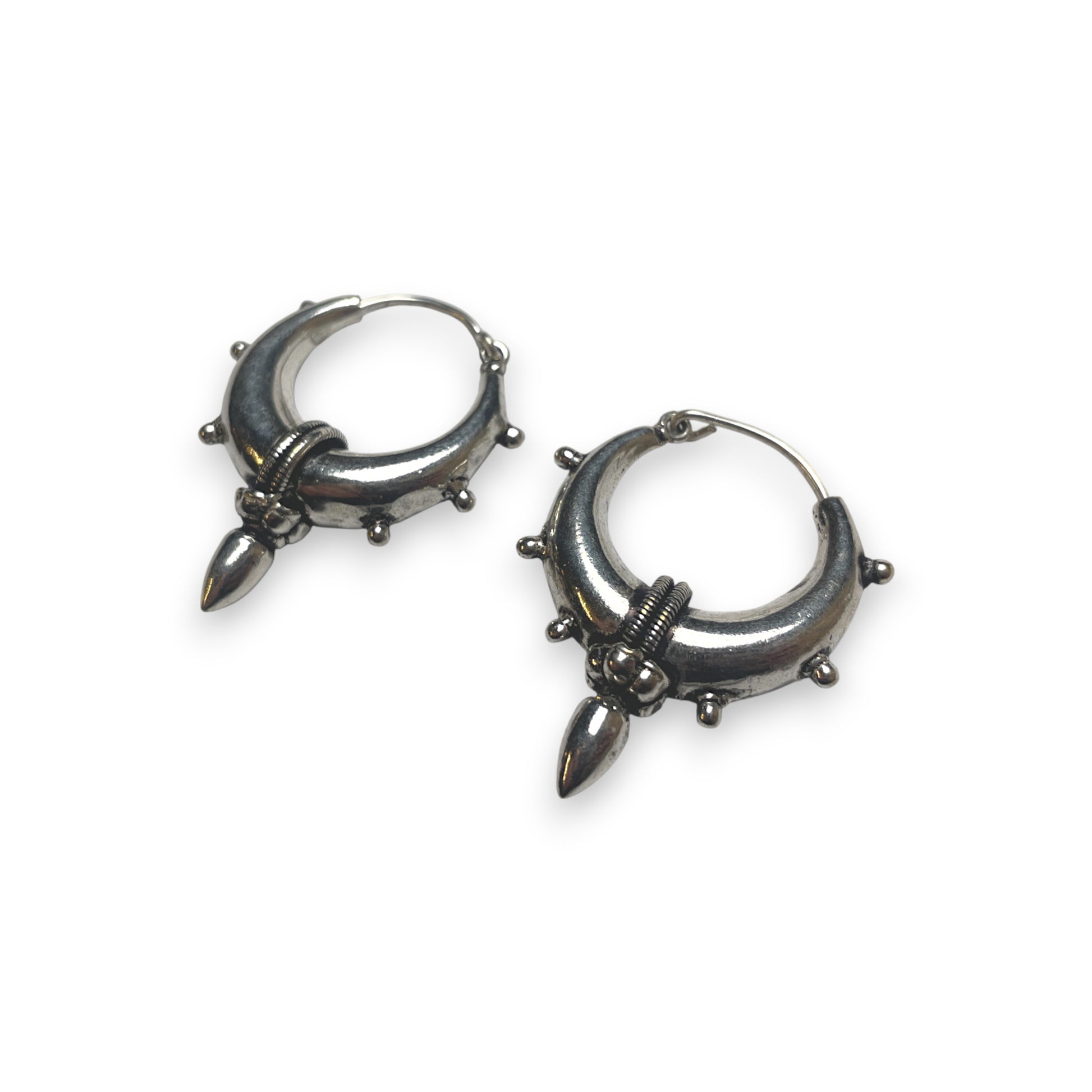 Chunky Hoop Tribal Crescent Bold, Ethno & Statement-Stark