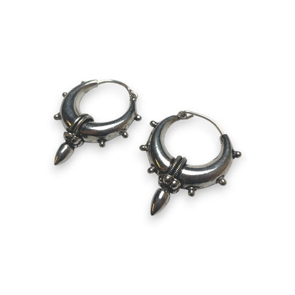 Chunky Hoop Tribal Crescent Bold, Ethno & Statement-Stark