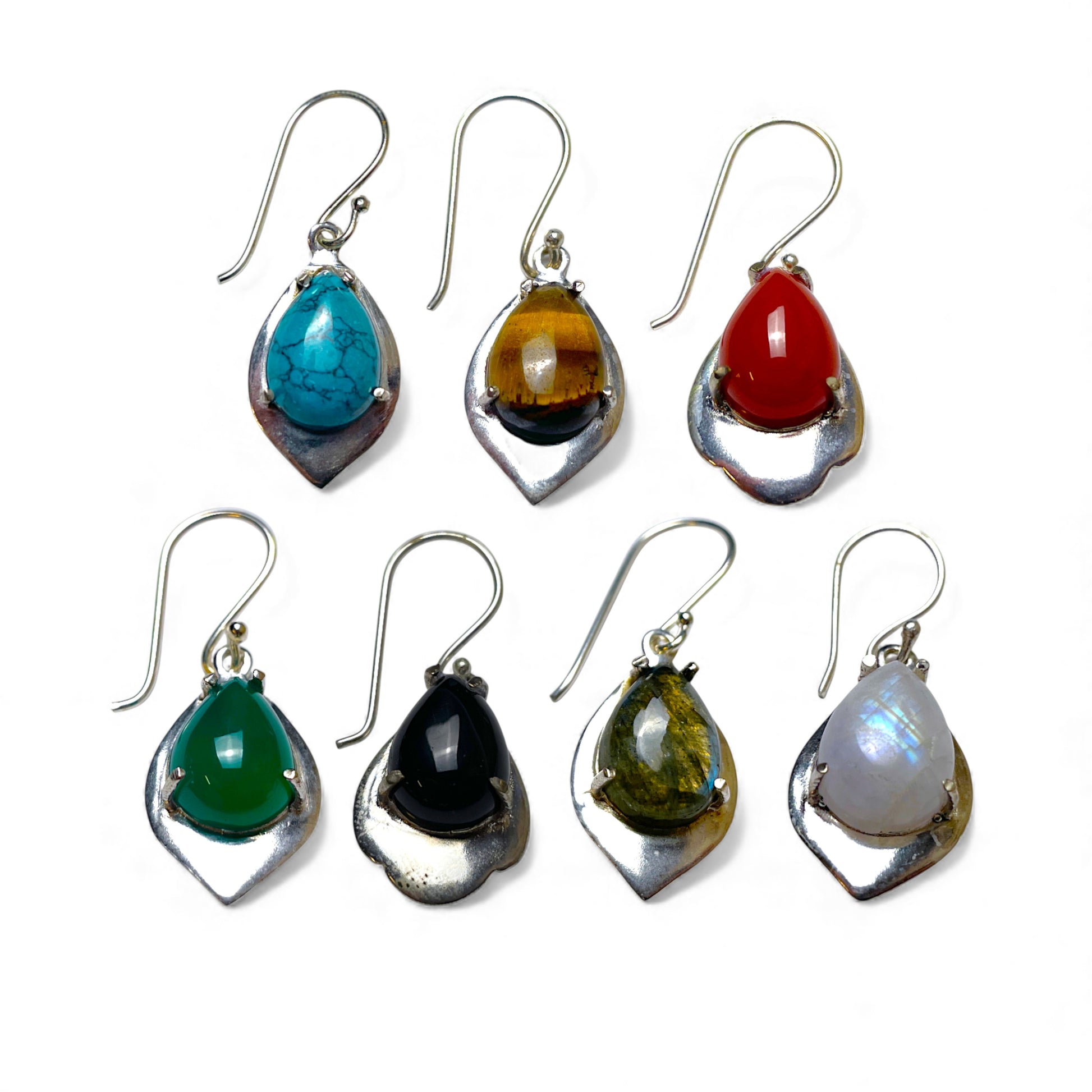 Hängeohrringe Gemstone Drop 7 Varianten, zeitlos & symbolstark