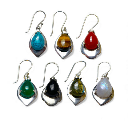 Hängeohrringe Gemstone Drop 7 Varianten, zeitlos & symbolstark
