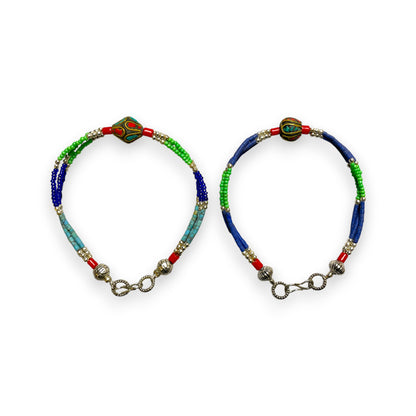 Tibet Armband & Fusskette Perlenband 21 cm Handgefertigt