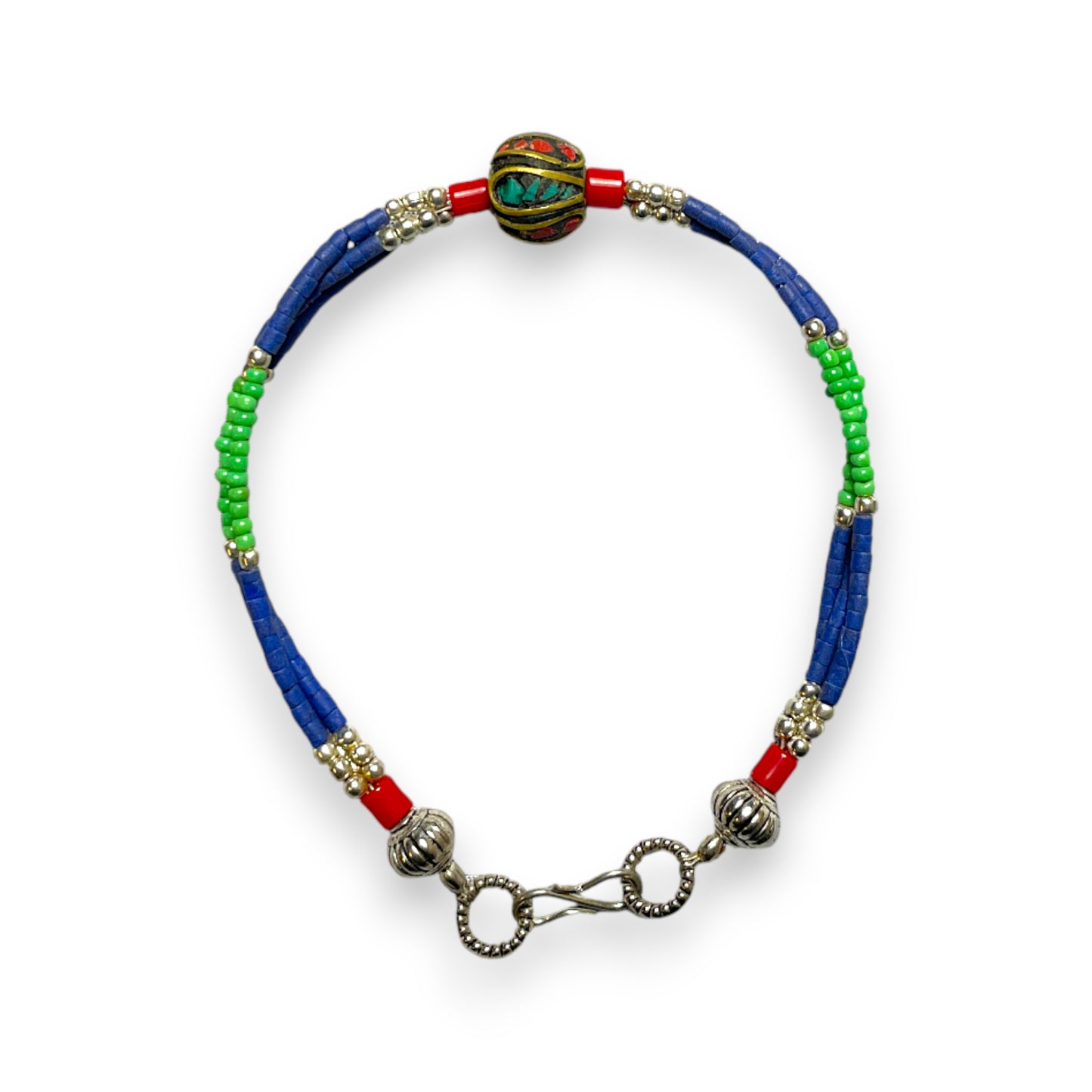 Tibet Armband & Fusskette Perlenband 21 cm Handgefertigt