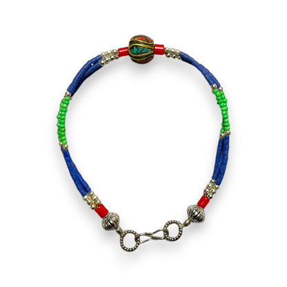 Tibet Armband & Fusskette Perlenband 21 cm Handgefertigt