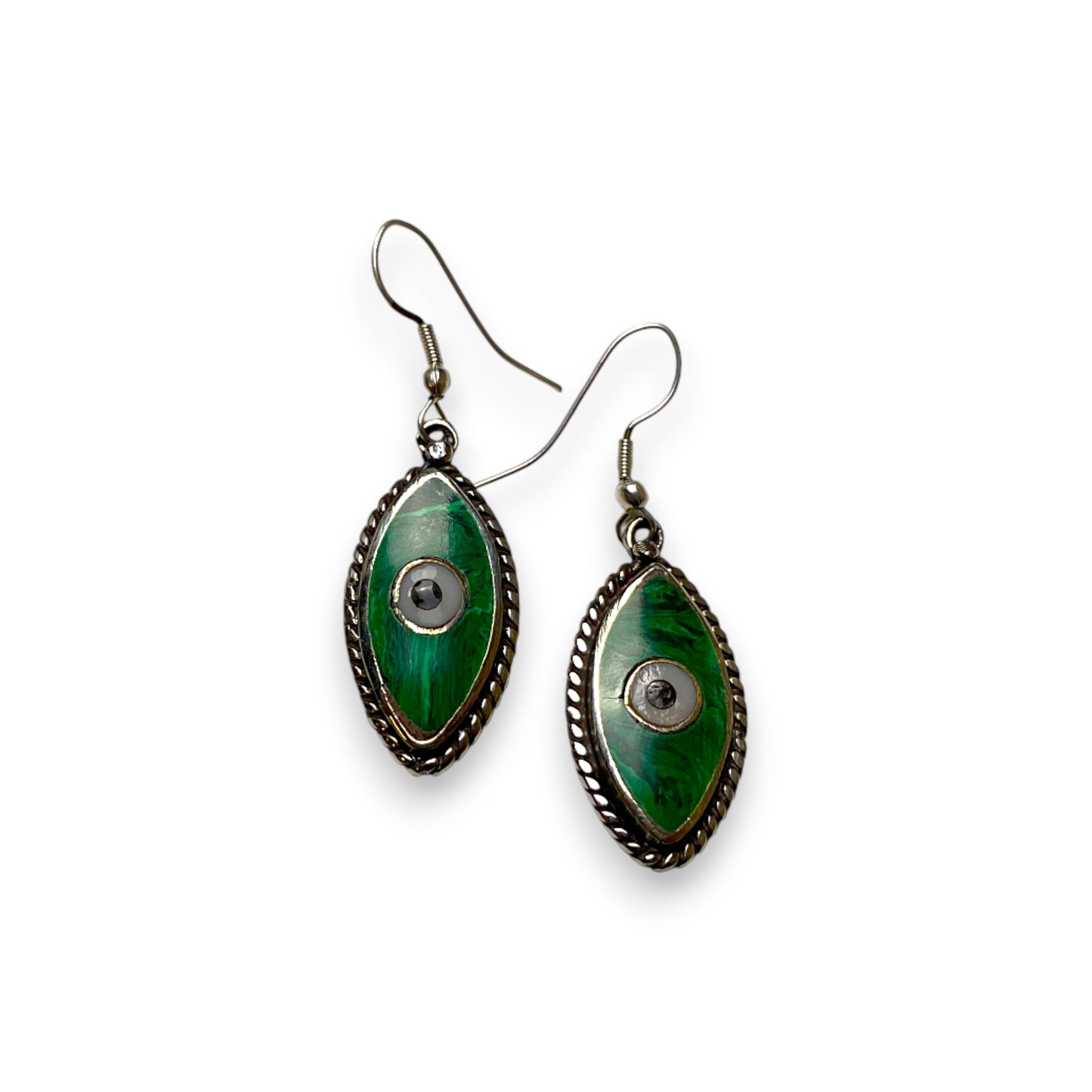 Silber Ohrhänger Evil Eye 40 mm