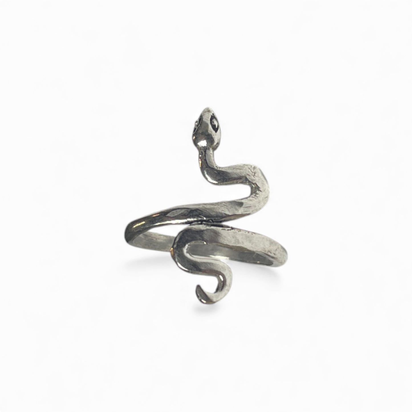 Silberfarbener Snake Ring im Antik Silber Look (2 Modelle)