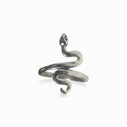 Silberfarbener Snake Ring im Antik Silber Look (2 Modelle)