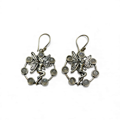 Feen Hängeohrringe mit Edelsteinen Märchenhaft & Filigran , 40 mm