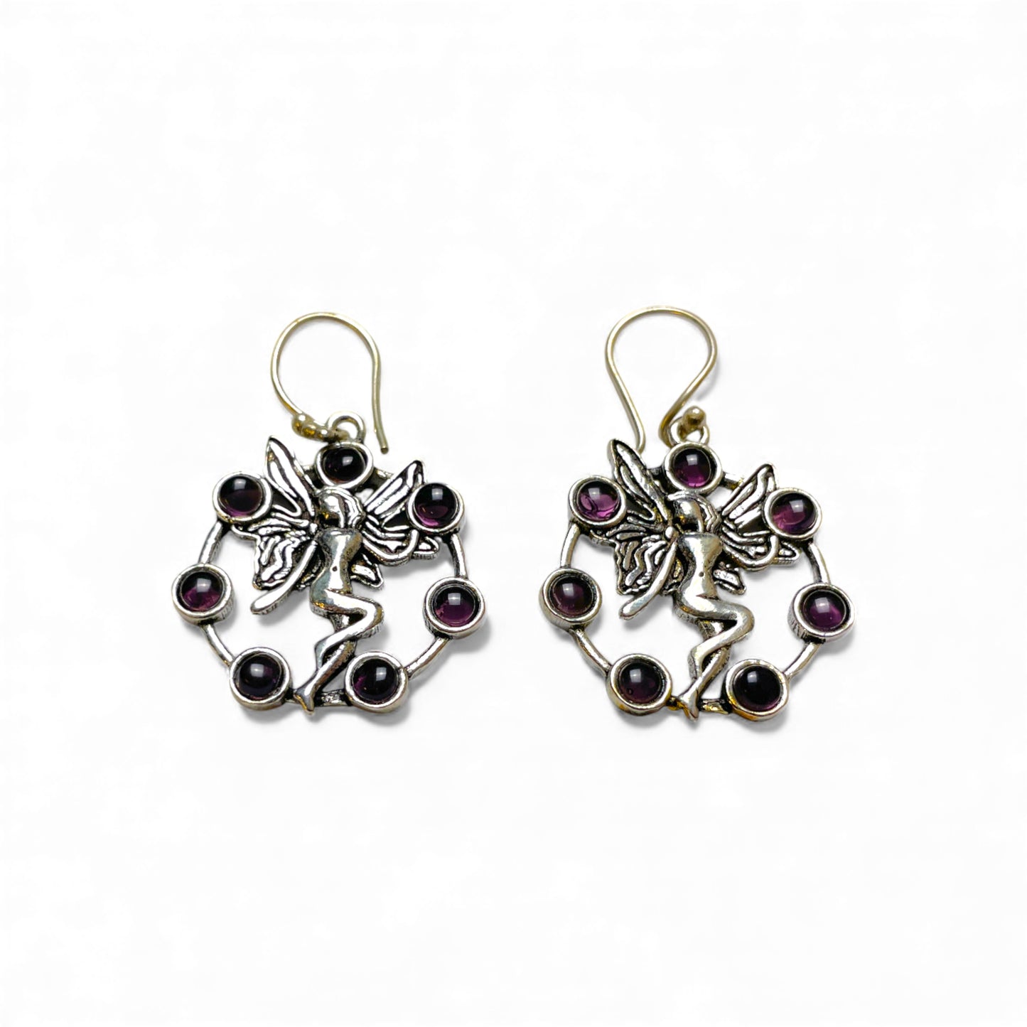 Feen Hängeohrringe mit Edelsteinen Märchenhaft & Filigran , 40 mm