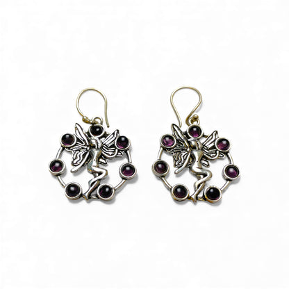 Feen Hängeohrringe mit Edelsteinen Märchenhaft & Filigran , 40 mm