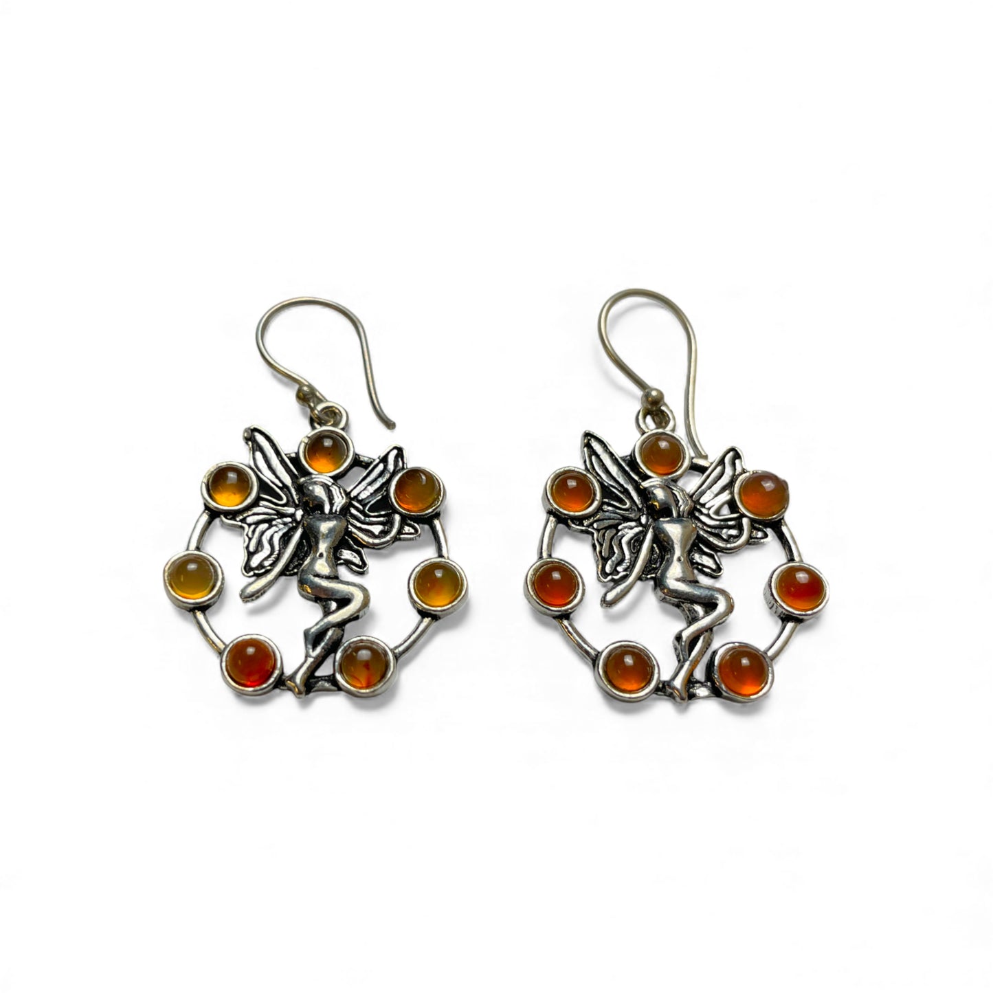 Fairy drop earrings with gemstones, enchanting &amp; delicate, 40 mm