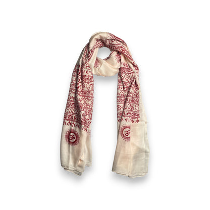 Indisches Tuch Lungi Schal & Sarong OM 185x95 cm