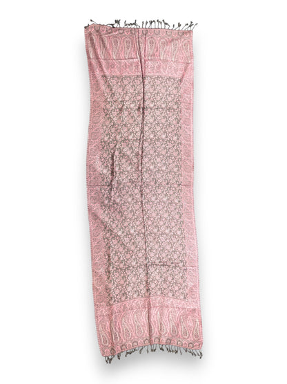 Indischer Paisley Muster Schal Rosa & Grau