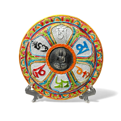 Buddhistisches Mandala-Relief Ansicht Front