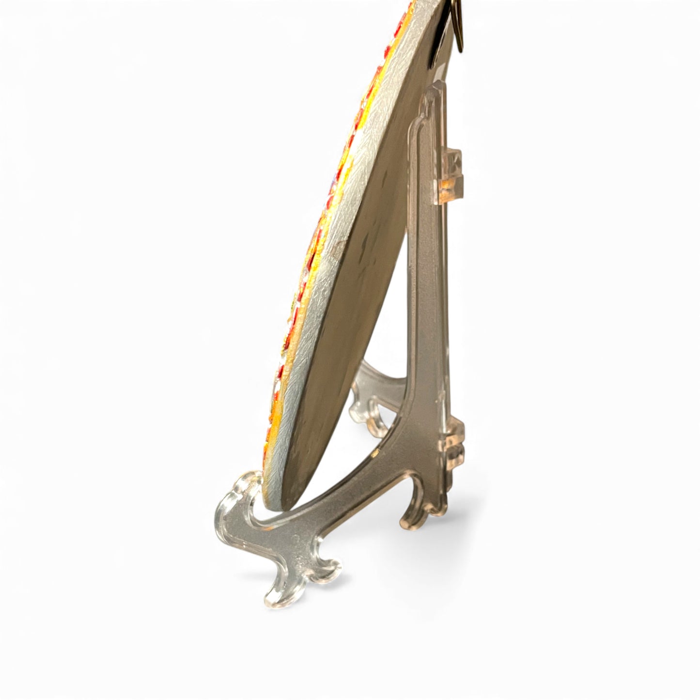 Buddhistisches Mandala-Relief Ansicht Seite