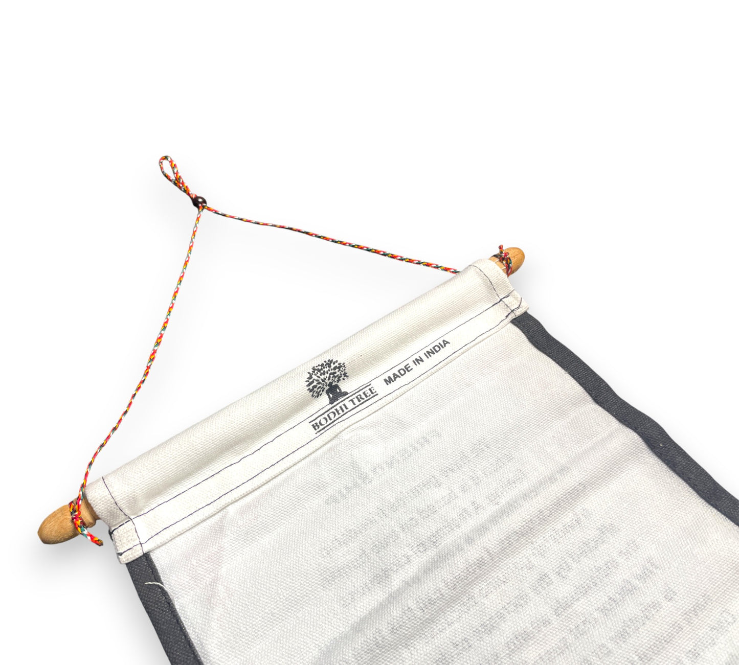 Wandbehang Freundschaft  Tibetische Thangka-Schriftrolle mit Dalai Lama Zitat Schnur